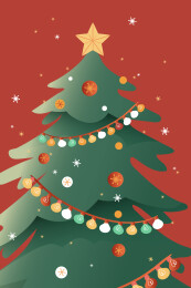 圣诞节背景矢量插画