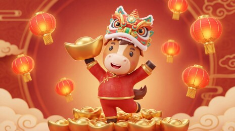 新年马年卡通庆祝