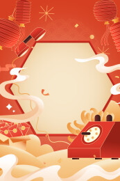 电商新年春节矢量插画