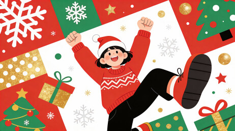 冬天节日人物插画