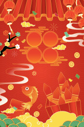 新年春节年货节矢量插画